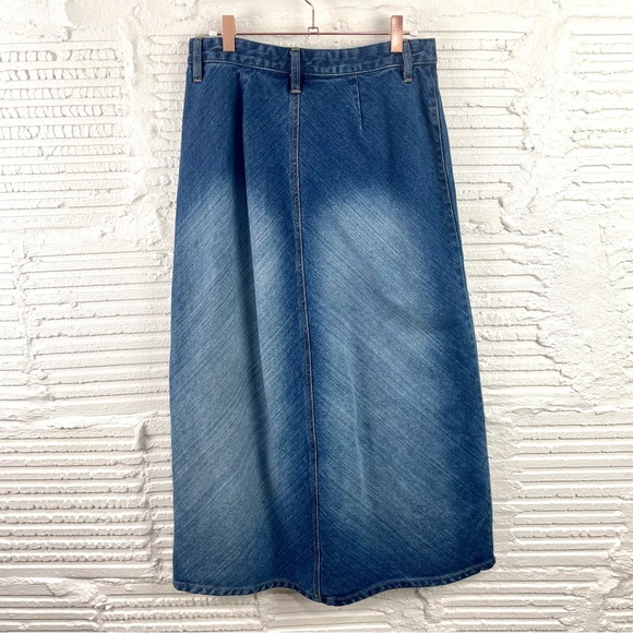 GAP Jeans Y2K Midi Length Denim Skirt Slight A-Line 100% Cotton Size 4 - Picture 6 of 10